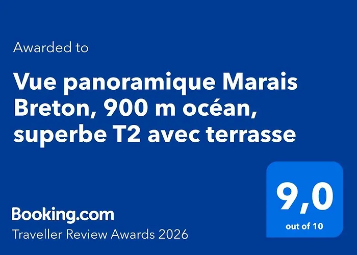 Vue Panoramique Marais Breton, 900 M Océan, Superbe T2 Avec Terrasse Villeneuve-en-Retz